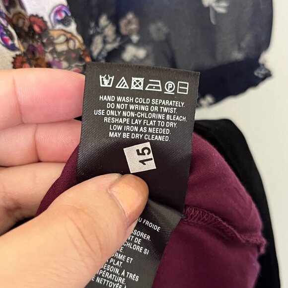 Anthropologie Maeve Dress XS Quartier Latin Burgundy Chiffon Velvet Boho Floral - Picture 9 of 14